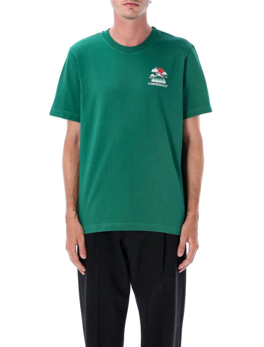 Casablanca Montagne Ondulée Screen Printed T-Shirt
