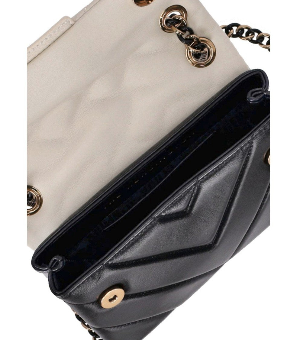 Kurt Geiger Kensington Studs Black White Crossbody Bag