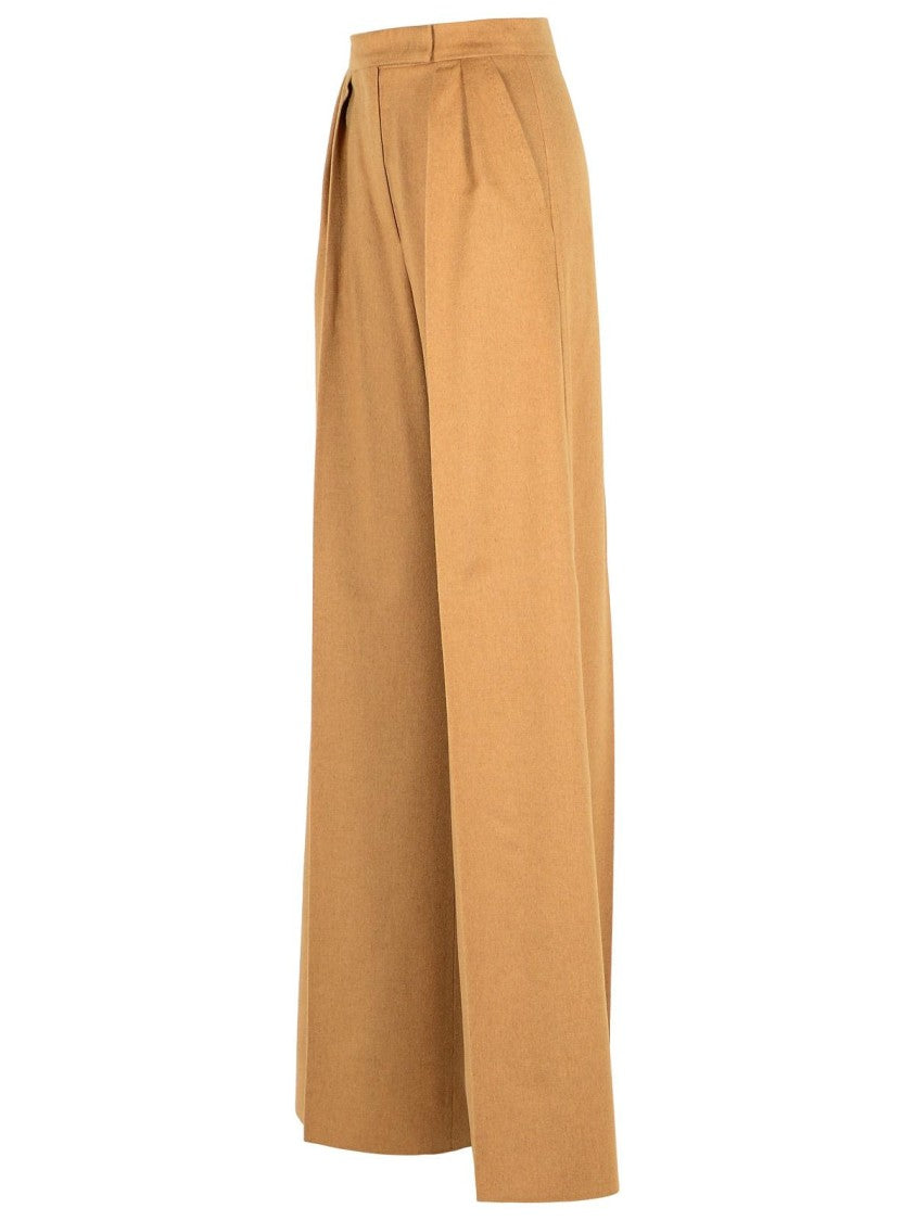 Max Mara 'Ori' Camel Cotton Blend Jersey Pants