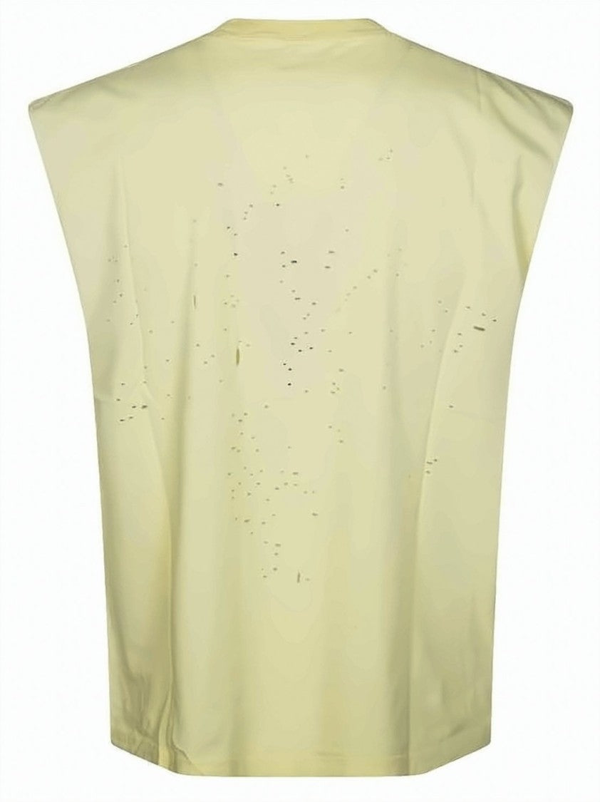 Satisfy Relaxed Fit Sleeveless Muscle T-Shirt With Collegiate Detailing
