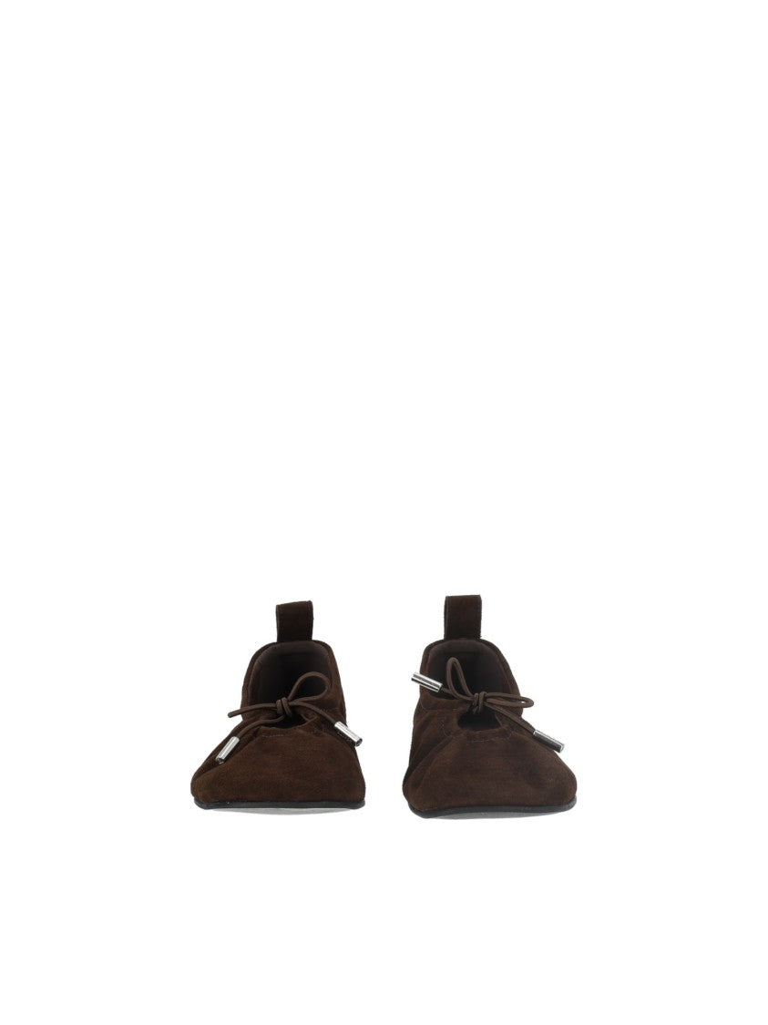 Alohas Black Rosalind Bow Pointed-Toe Leather Flats