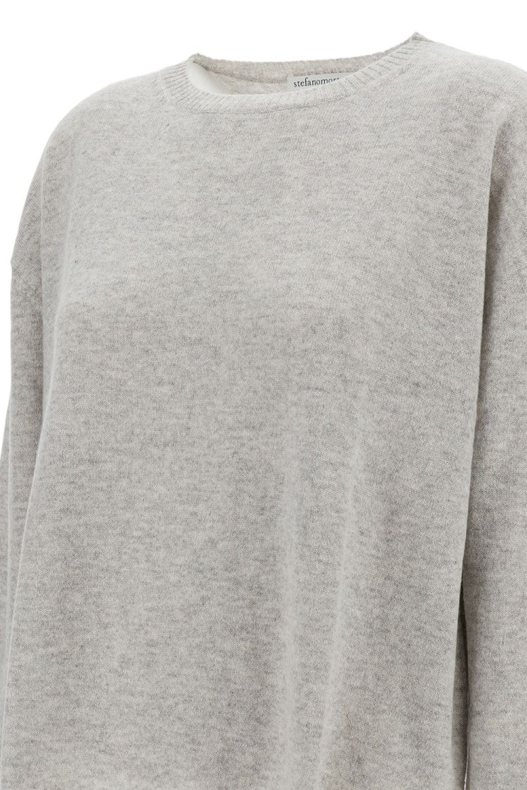 Stefano Mortari Classic Knit Sweater In Soft Grey Tone
