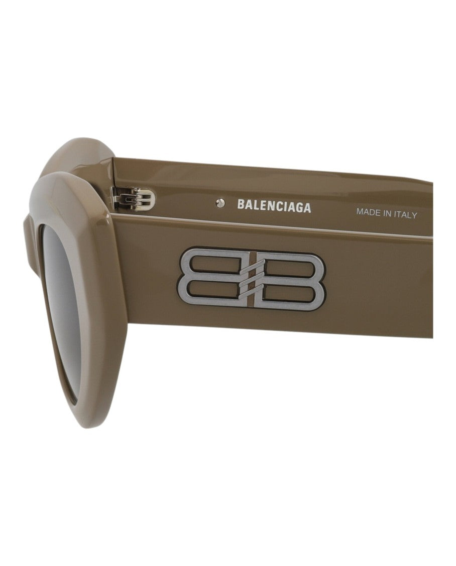 Balenciaga Cat Eye Acetate Sunglasses With Bold Double 'B' Logo