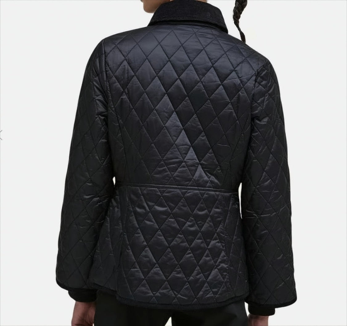 Barbour Fitted Beadnell Quilted Jacket With Corduroy Trim