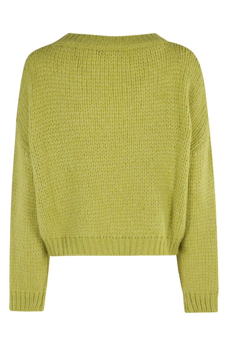 Roberto Collina Relaxed Fit V-Neck Alpaca Blend Sweater