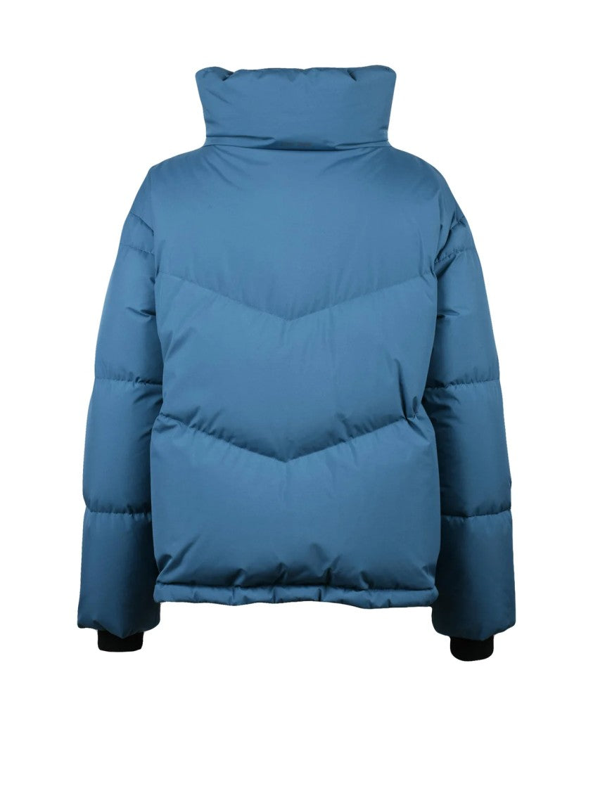Herno Laminar Blue Technical High Collar Polyester Down Jacket