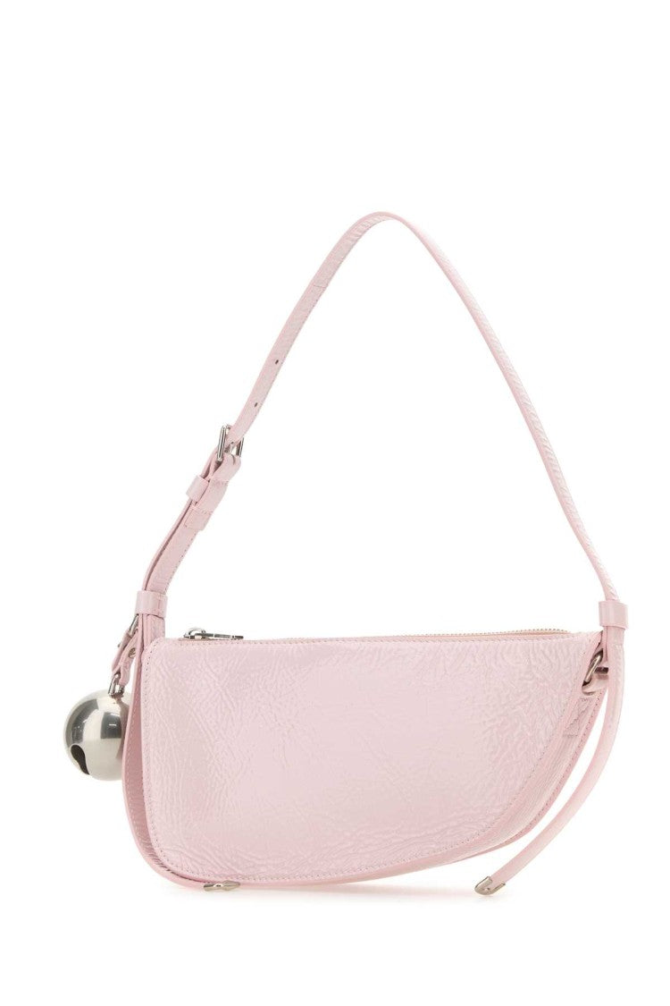 Burberry Pink Leather Knight Small Shoulder Bag