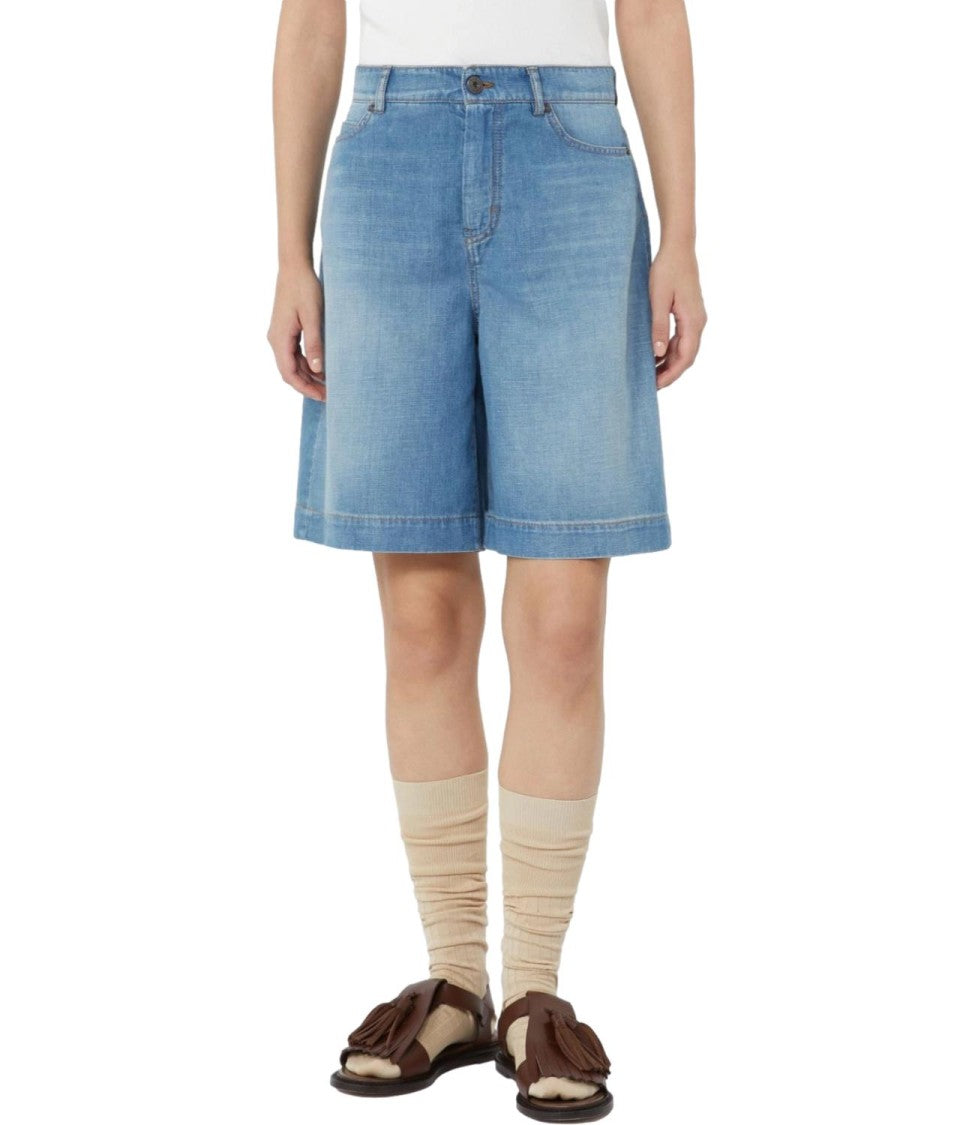 Max Mara Used Light Blue Wkdozono Shorts