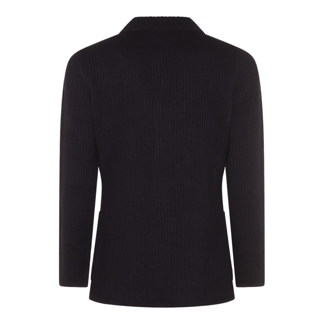 Lardini Tailored Black Blazer With Notch Lapel