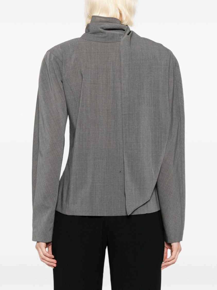 Jacquemus Tailored Wrap-Style Grey Jacquemus Sweater