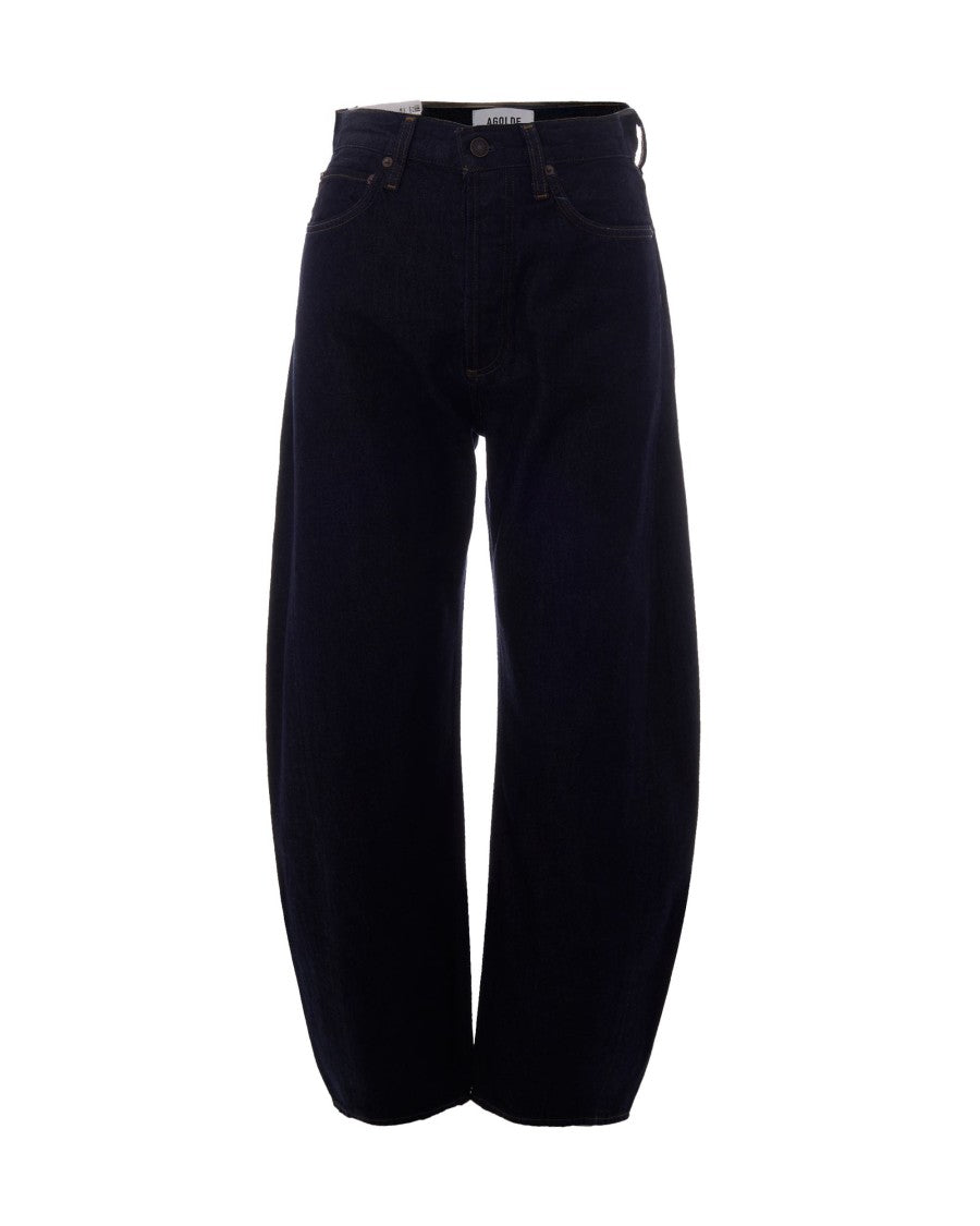 Agolde Black Luna Pieced Cotton Jeans