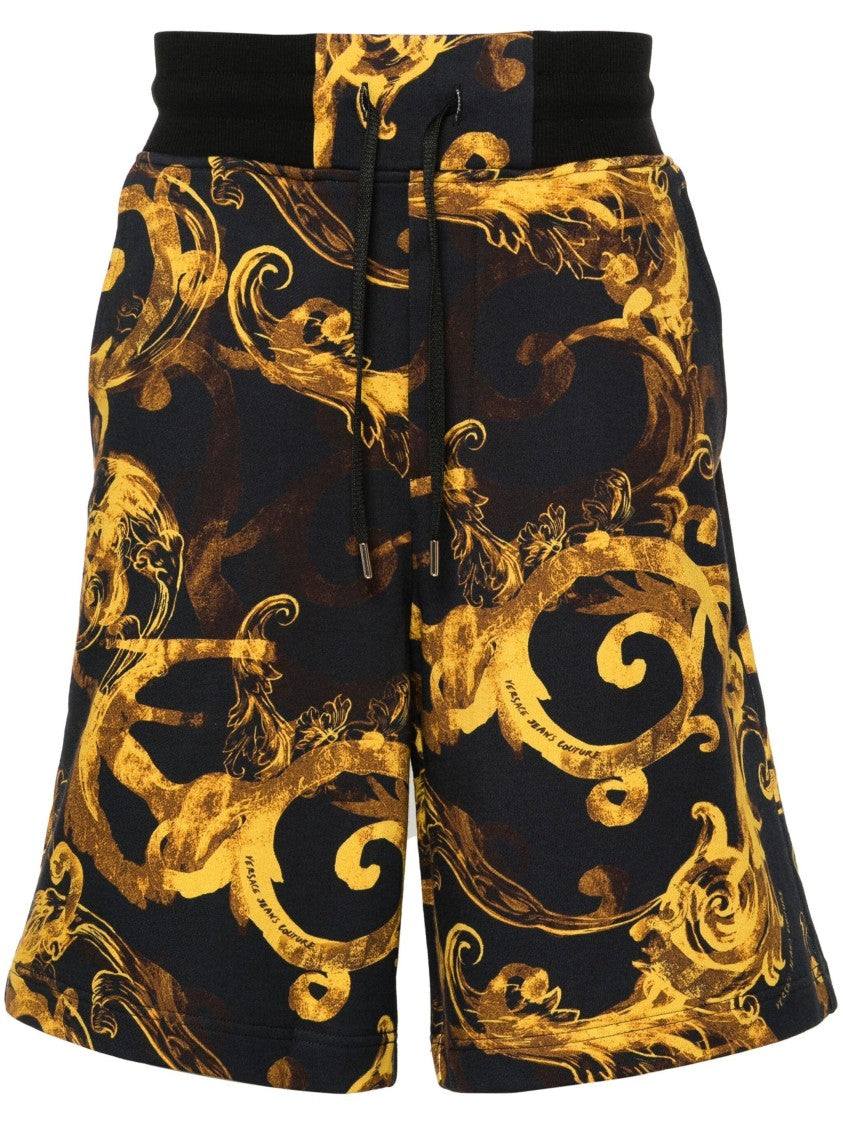 Versace Jeans Couture Watercolour Cotton Shorts
