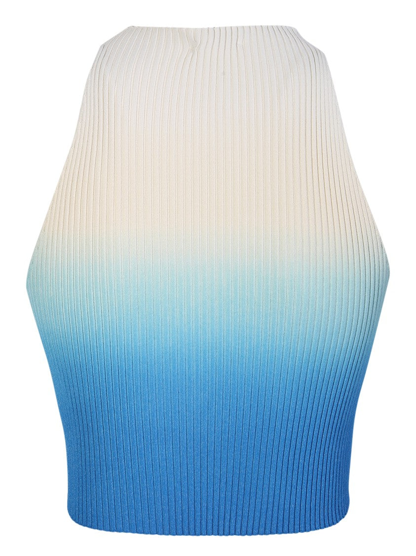 Ssheena White Ribbed Top