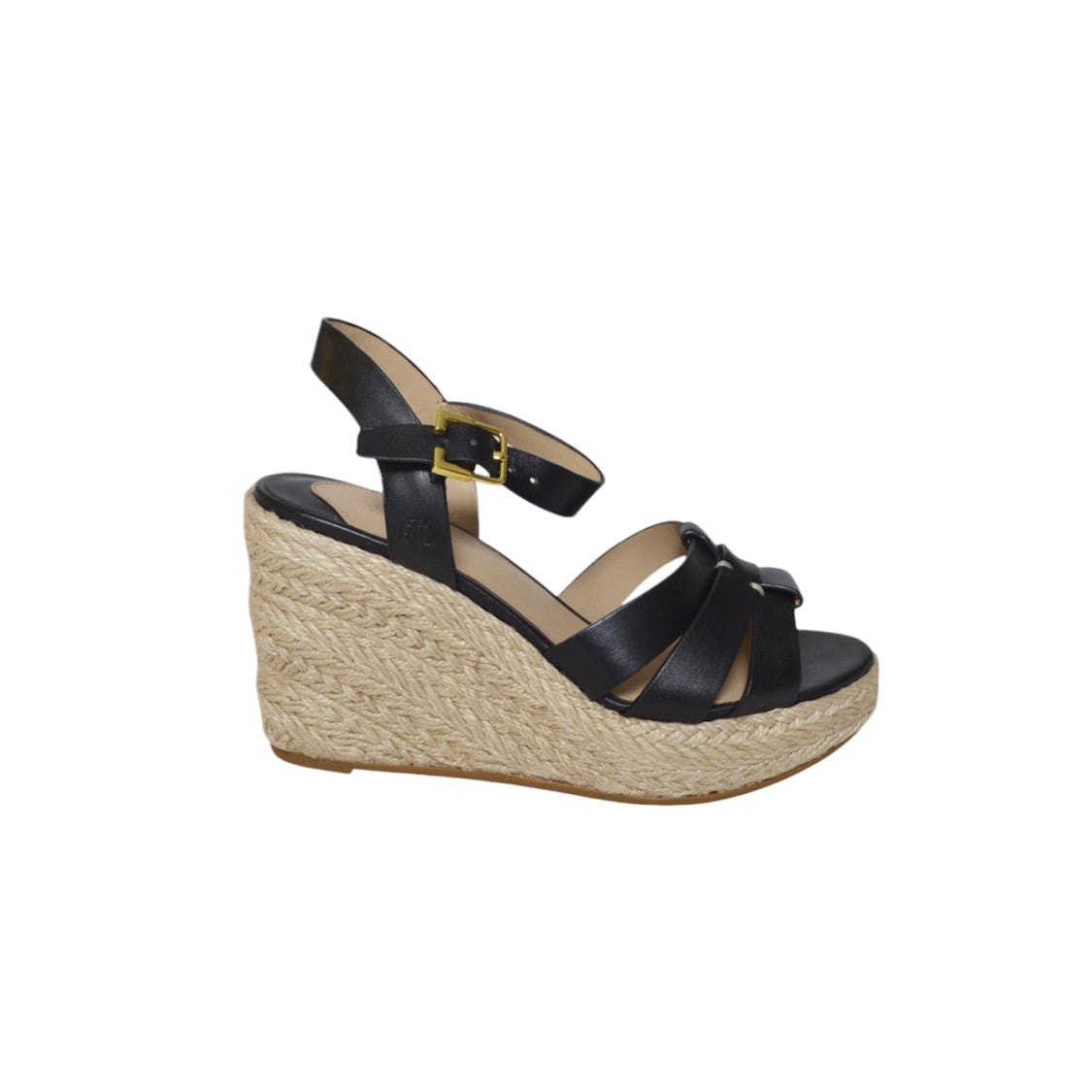 Polo Ralph Lauren Soffia Espadrilles In Black Calfskin