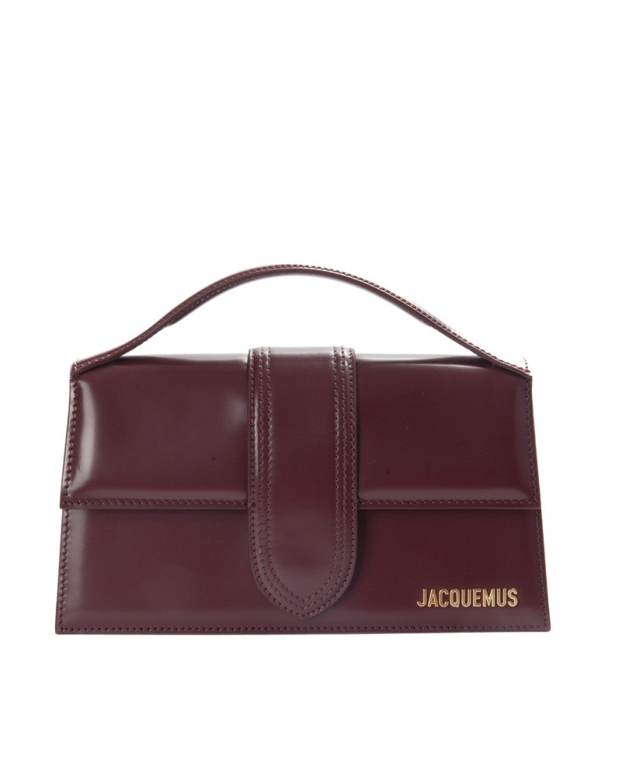 Jacquemus Burgundy Le Grand Bambino Matte Leather Shoulder Bag
