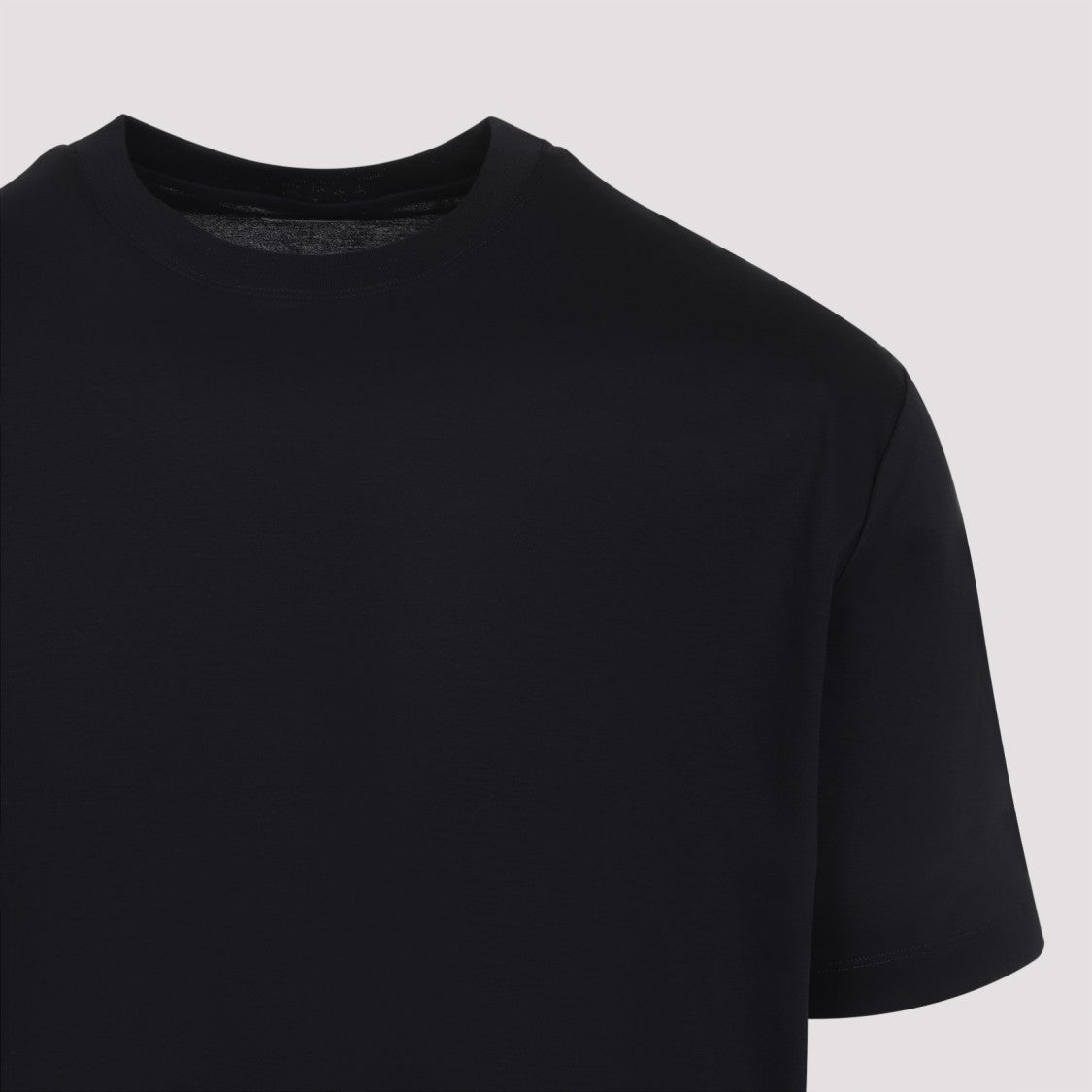 Kiton Milano Black Cotton T-Shirt