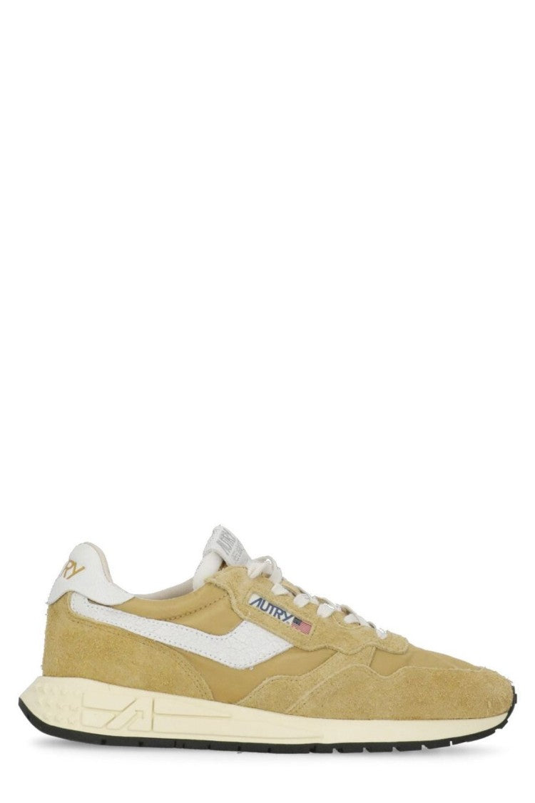 Autry Textured Suede And Leather Low-Top Sneakers