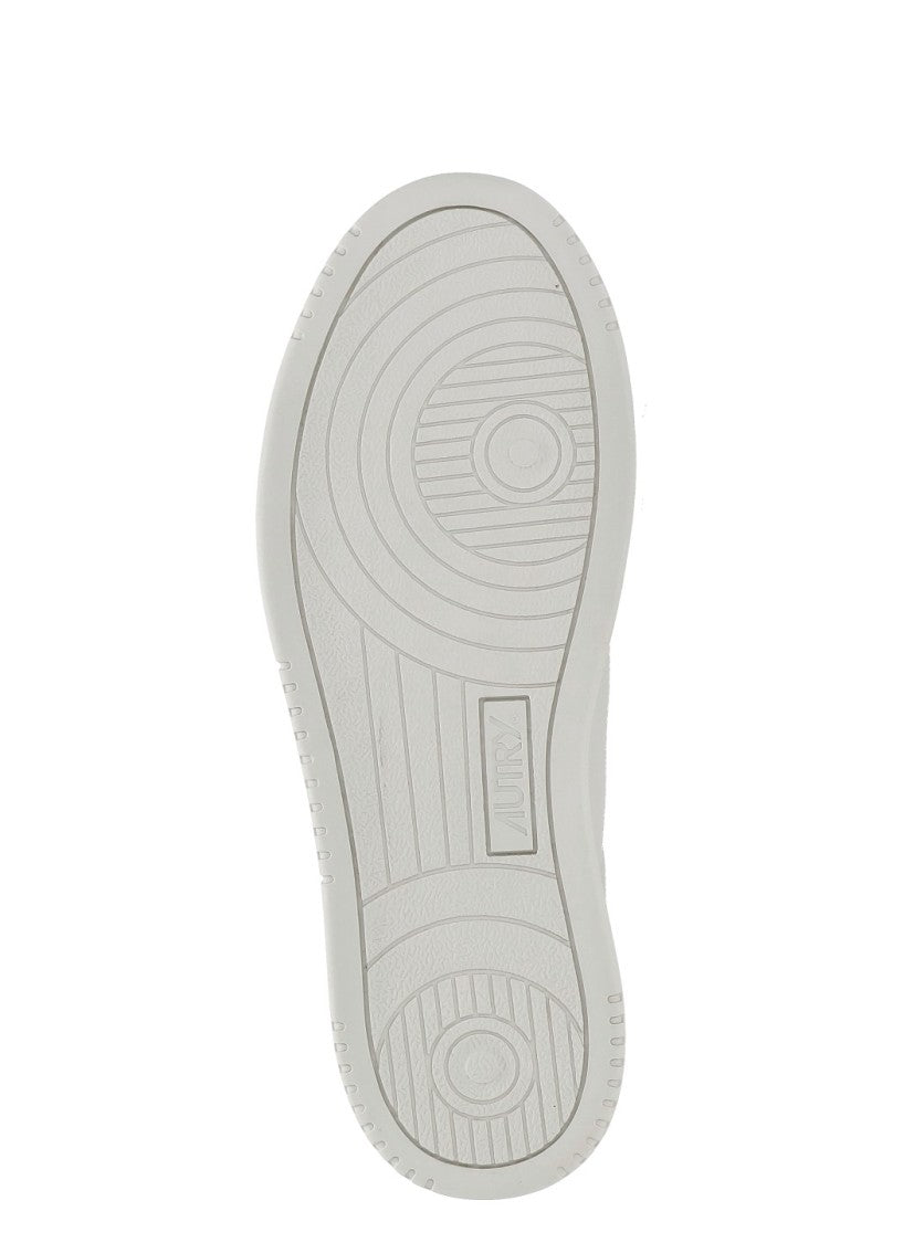 Autry White Smooth Leather Monogram Sneakers