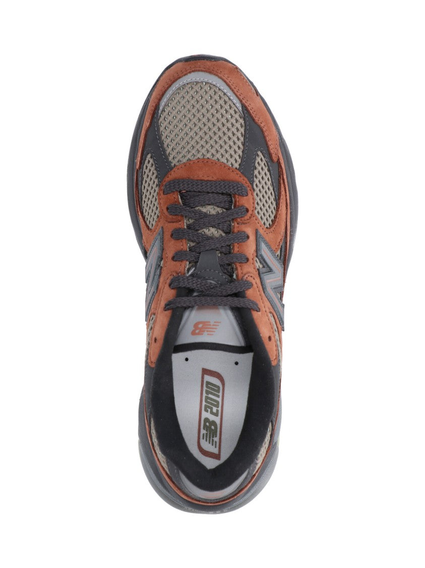 New Balance Brown Suede And Mesh Sneakers