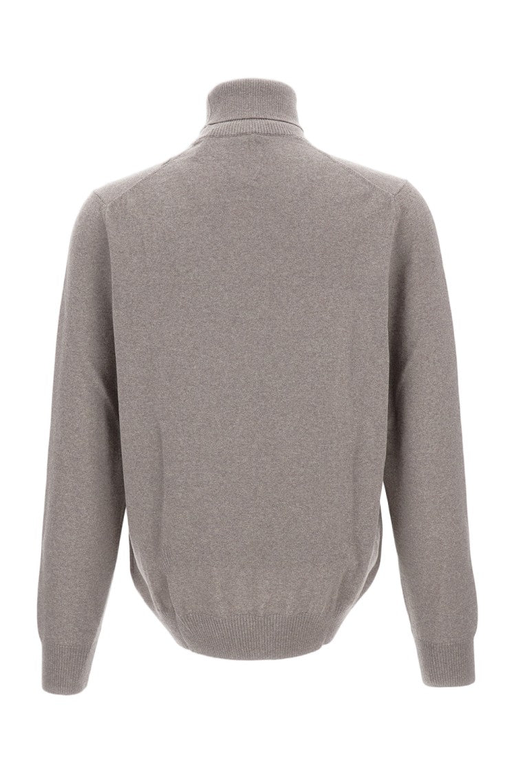 Fay Soft-Touch Regular-Fit Turtleneck Sweater With Ribbed Details