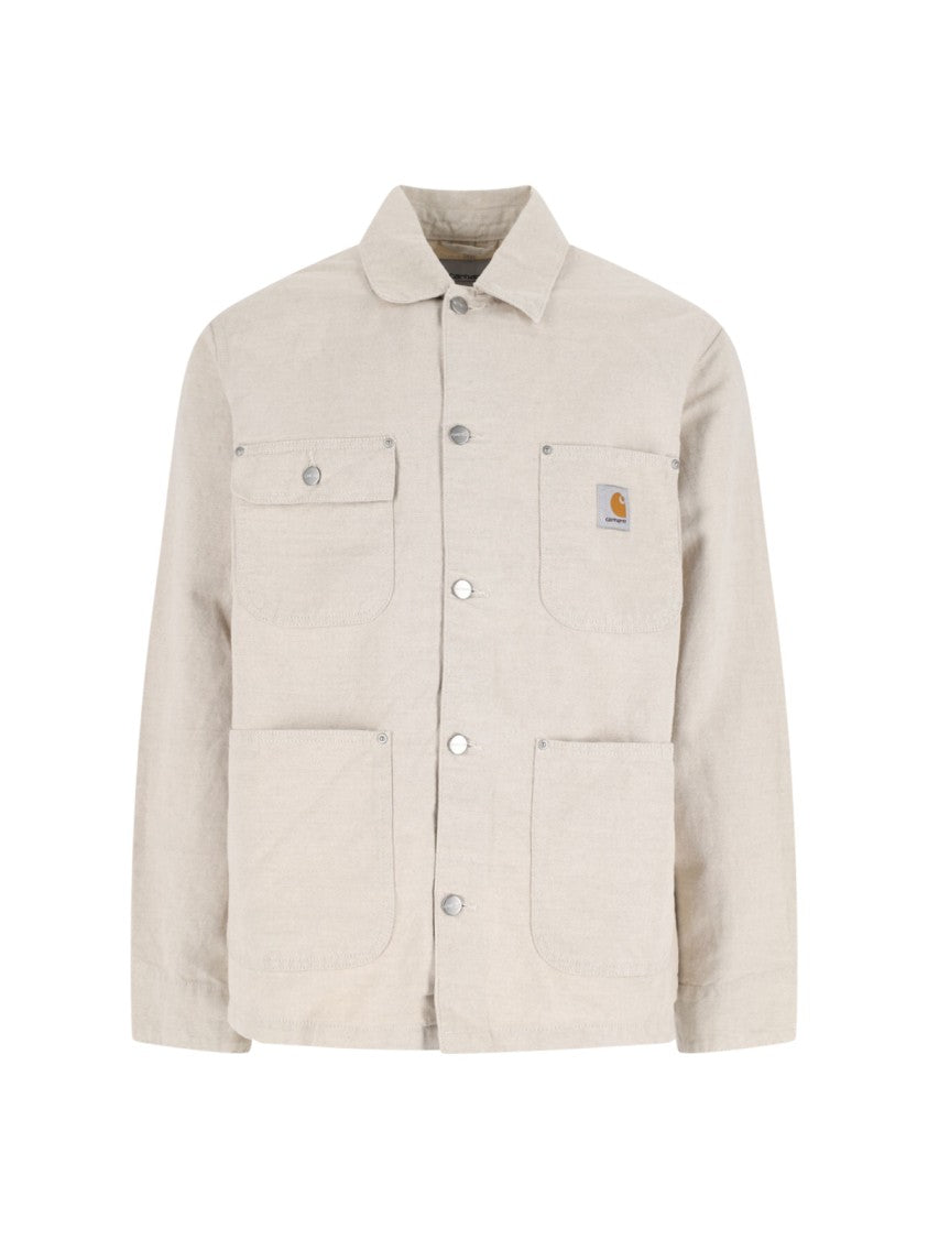 Carhartt Wip "Walter" Shirt Jacket, In Beige Cotton