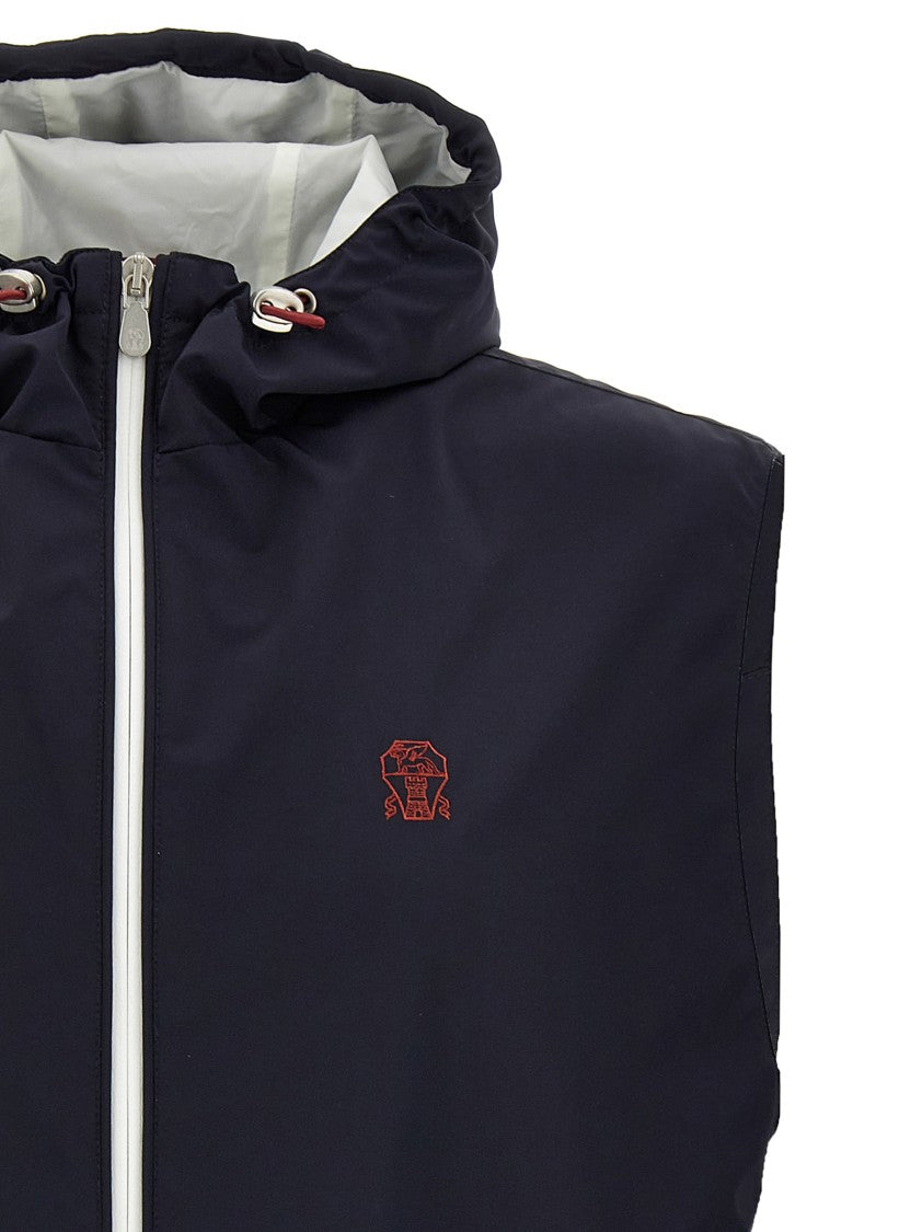 Brunello Cucinelli Water-Repellent Vest With Adjustable Hood