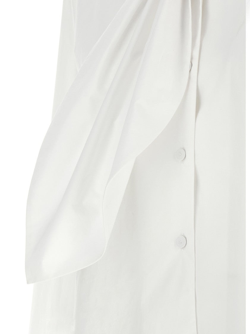 Alberta Ferretti Refined Cotton Poplin Tie Shirt