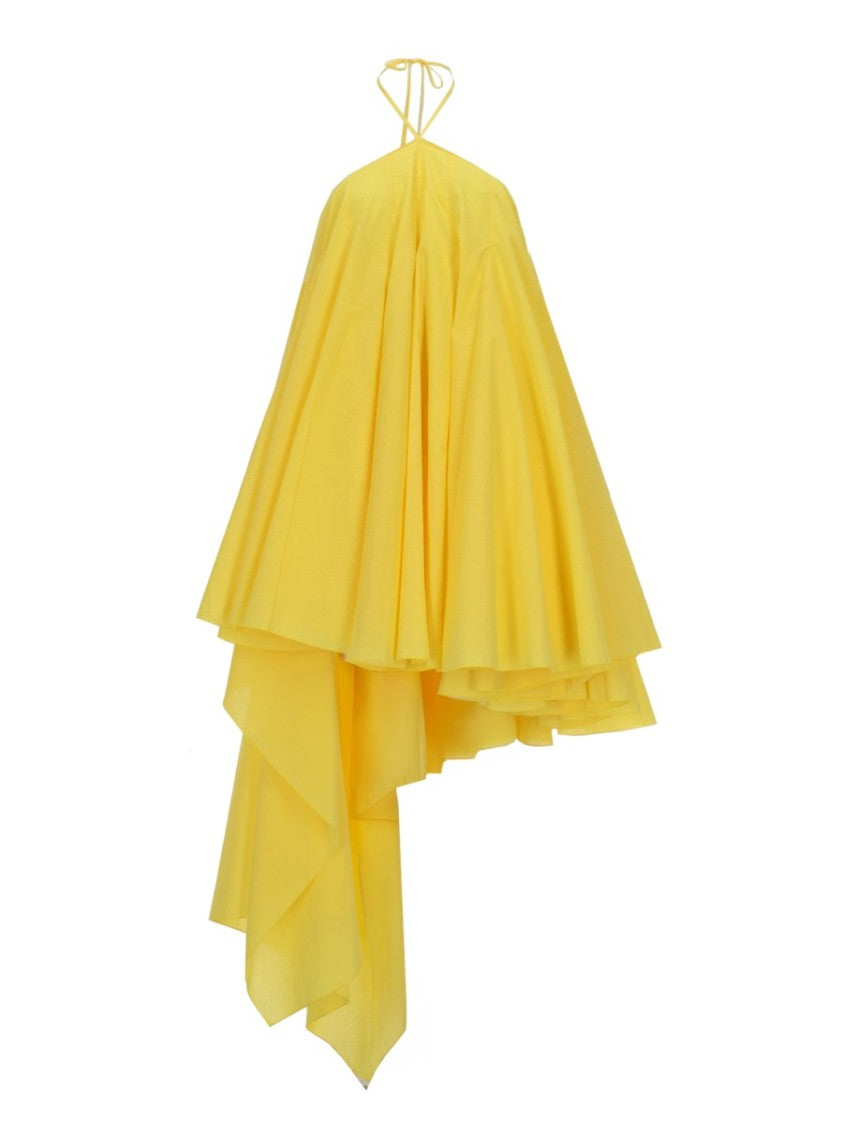 Jacquemus Neutral Mini Triangle Halter Neckline Dress