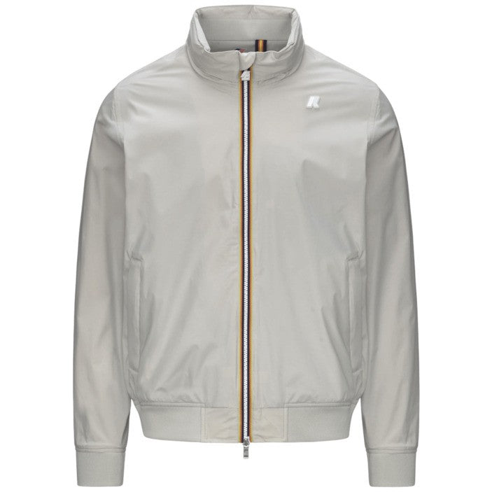 K-Way Beige Stretch Nylon Jacket With Hidden Hood