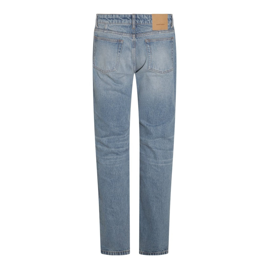 Ami Straight-Leg Blue Denim Jeans With Classic Fit