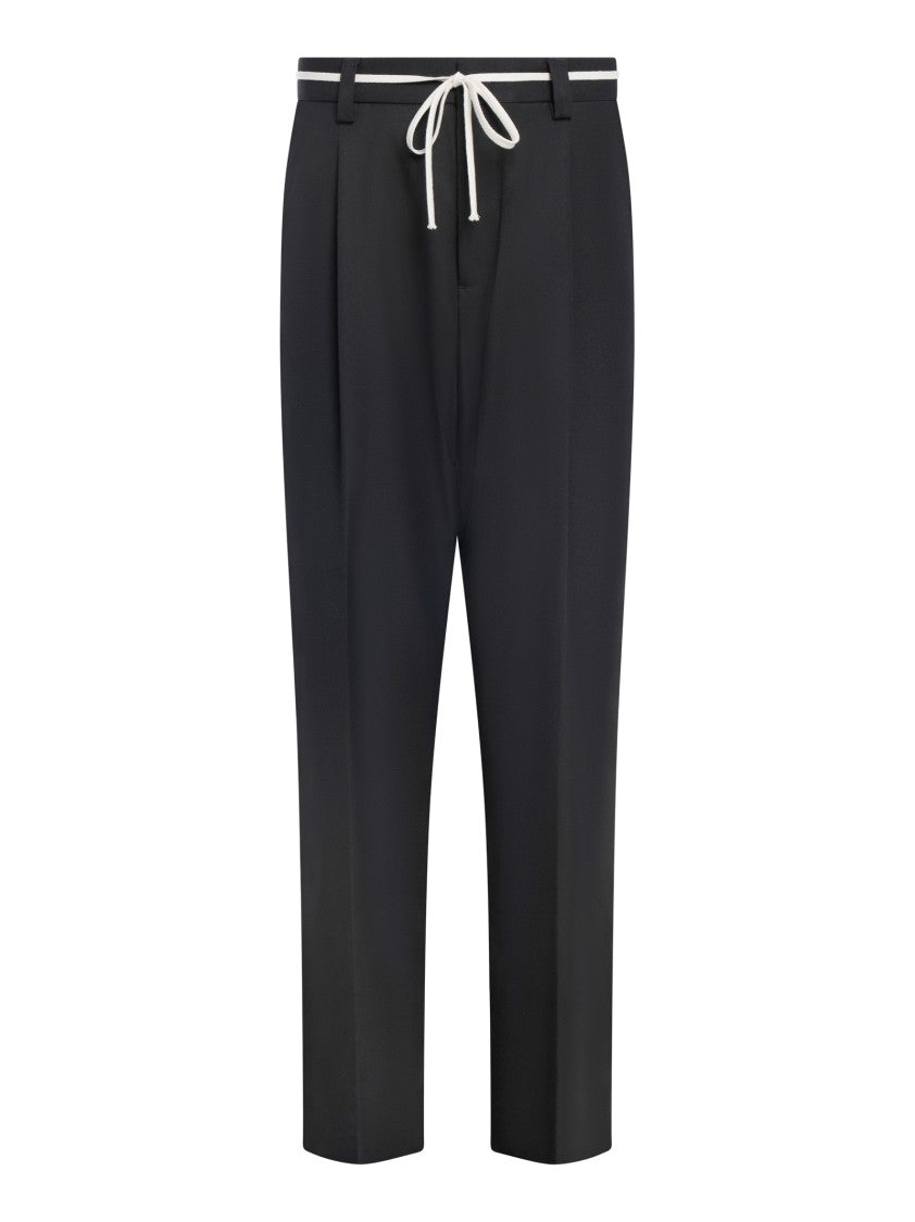State Of Order Tailored Black Wool Blend Trousers