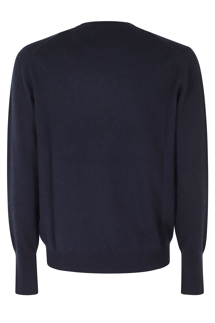 Ballantyne Crew Neck Cashmere Pullover With Diamond Pattern