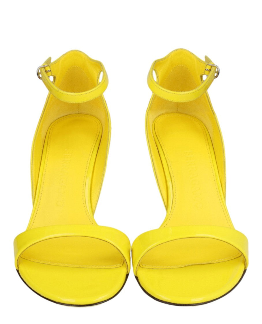 Ferragamo Vidette Patent Leather Wedge Sandals