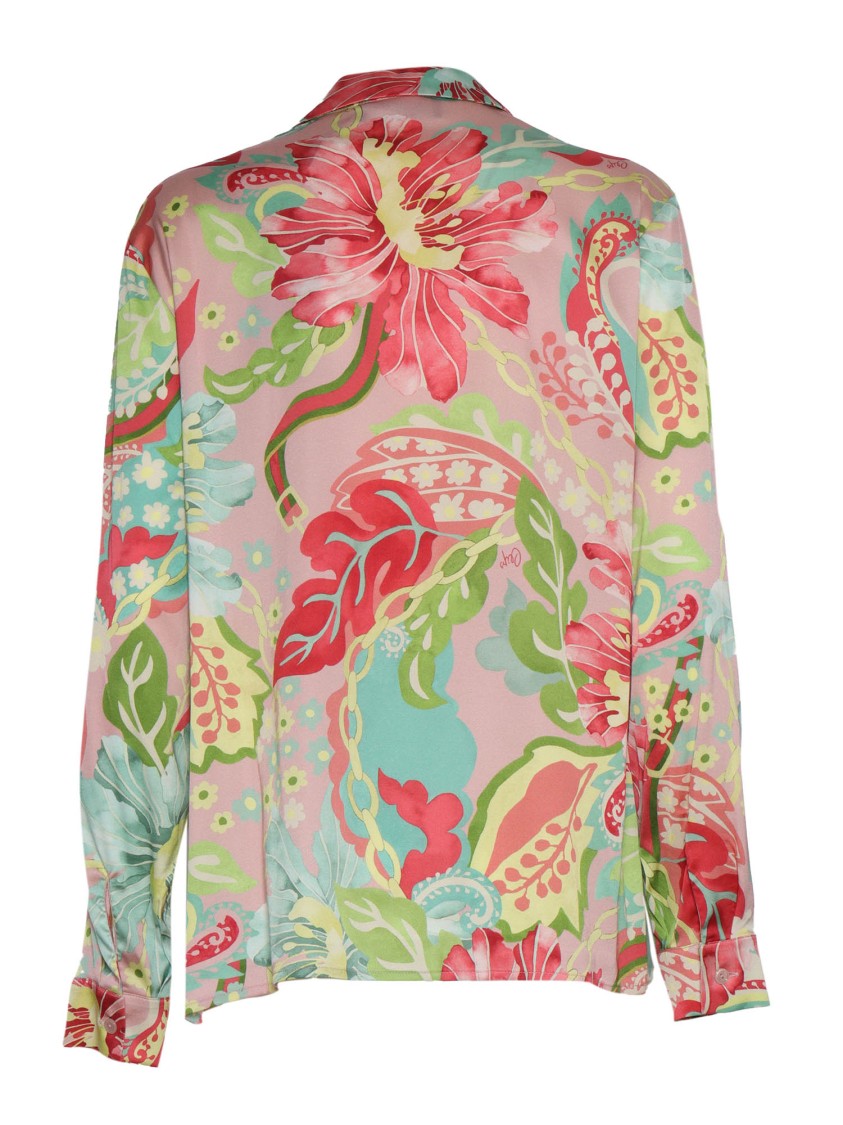 Clips Long-Sleeve Floral Pattern Shirt