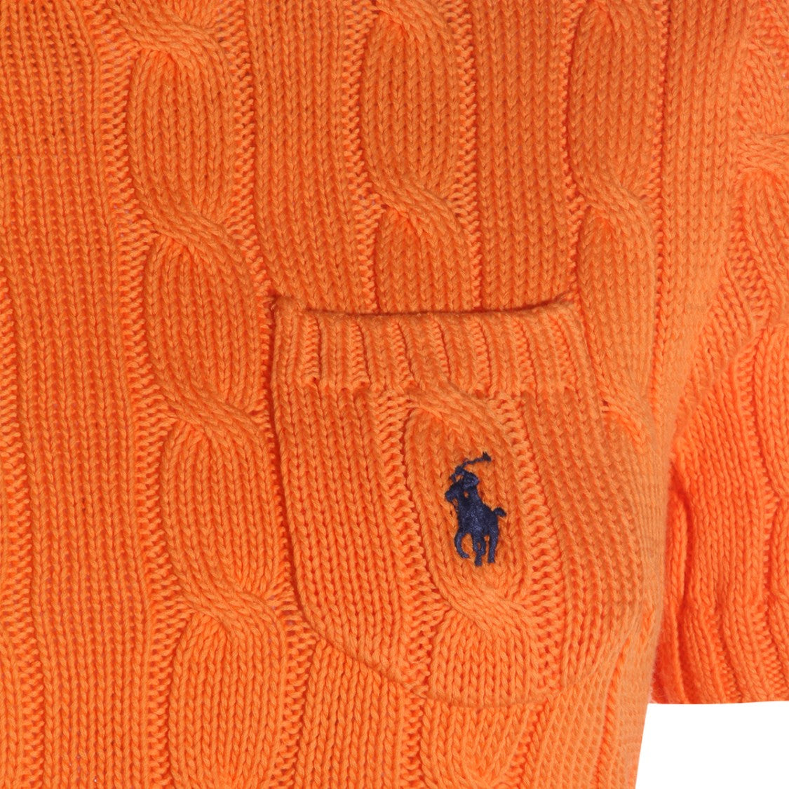 Polo Ralph Lauren Crew Neck Knit Top With Ribbed Cuffs
