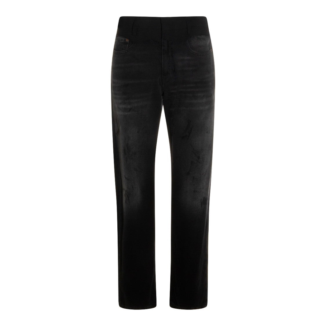 Mm6 By Maison Margiela Black Cotton Jeans