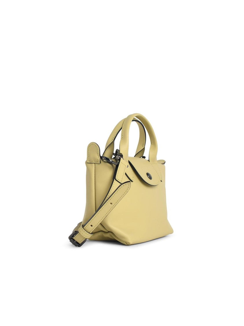 Longchamp Pistachio Leather Bag With 'Xs Le Pliage Xtra' Handle