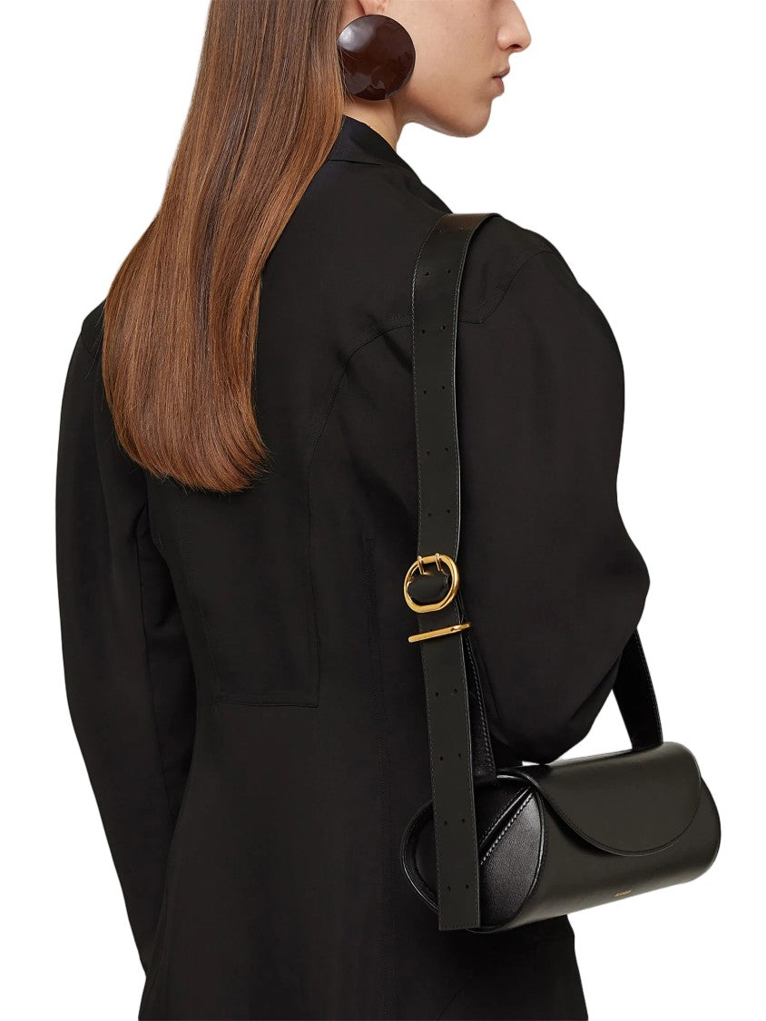Jil Sander Black Cannolo Calf Leather Handbag