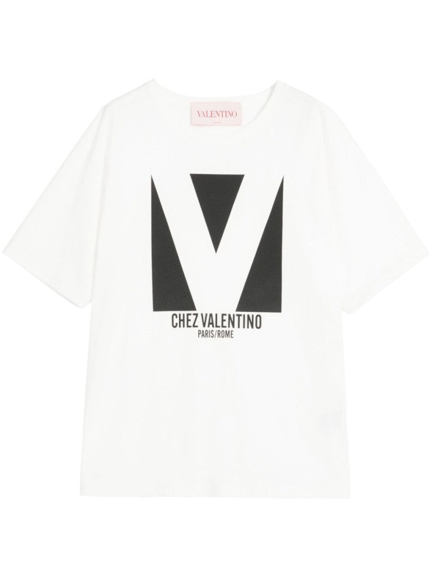 Valentino Graphic White T-Shirt With Bold Valentino Design