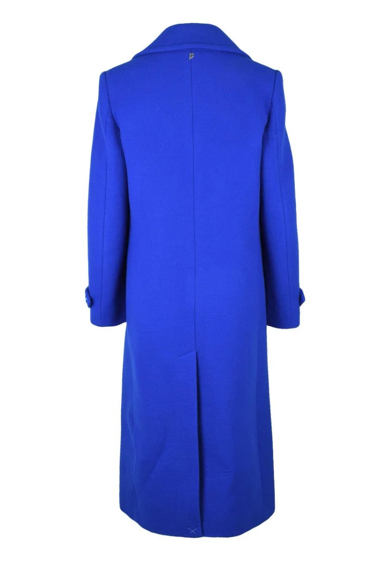 Dondup Long Double-Breasted Coat Cashmere - Royal Blue