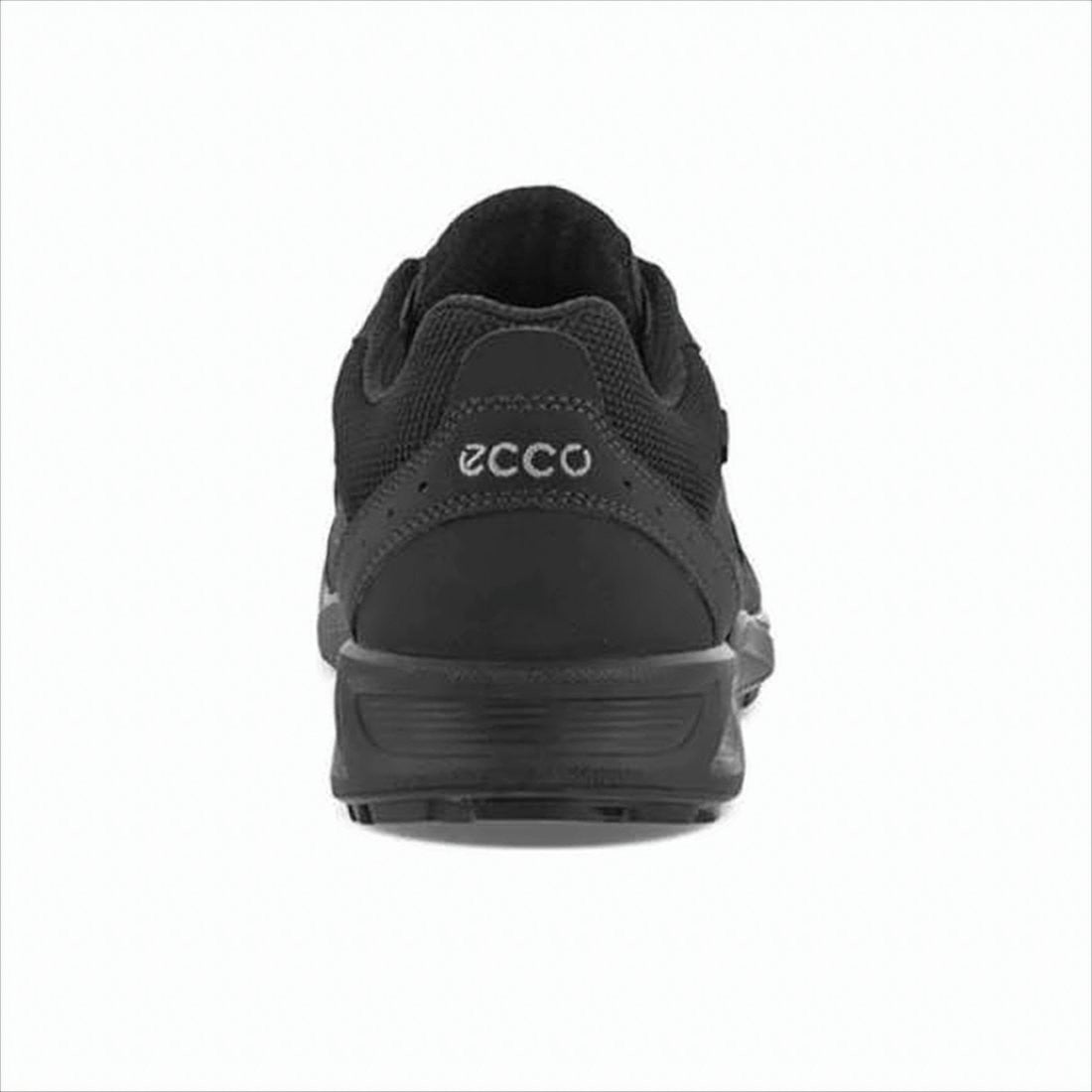 Ecco Low-Profile Black Sneakers With Breathable Mesh Upper