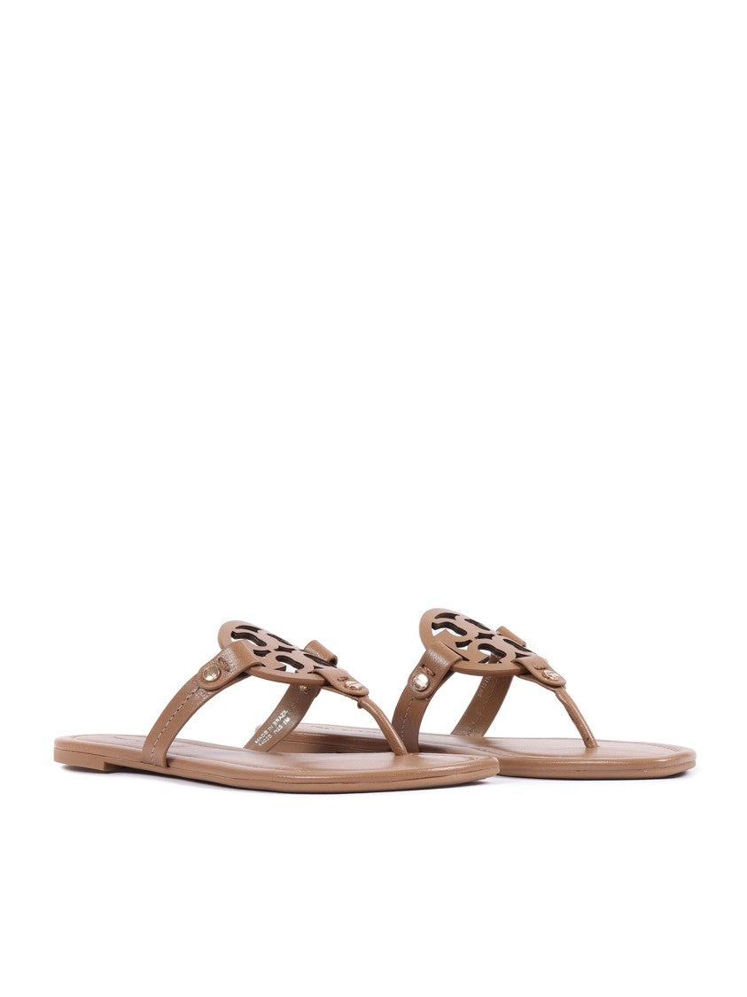 Tory Burch Brown Miller Minimalist Caprine Sandals