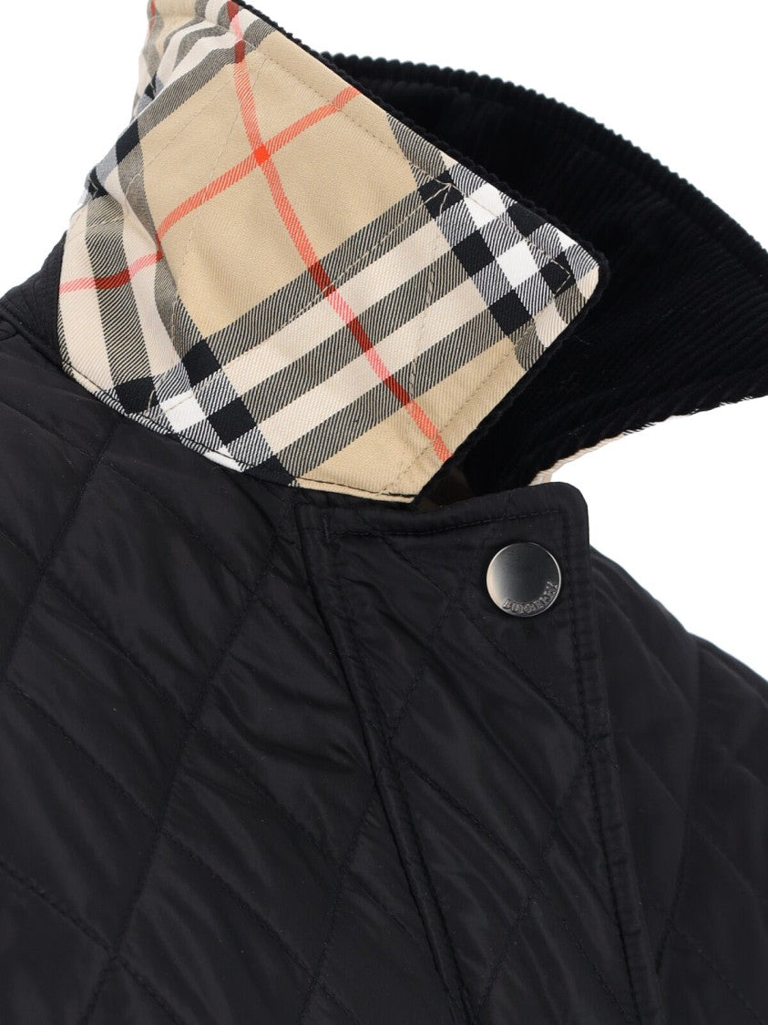 Burberry Diamond Quilted Jacket, Black Nylon