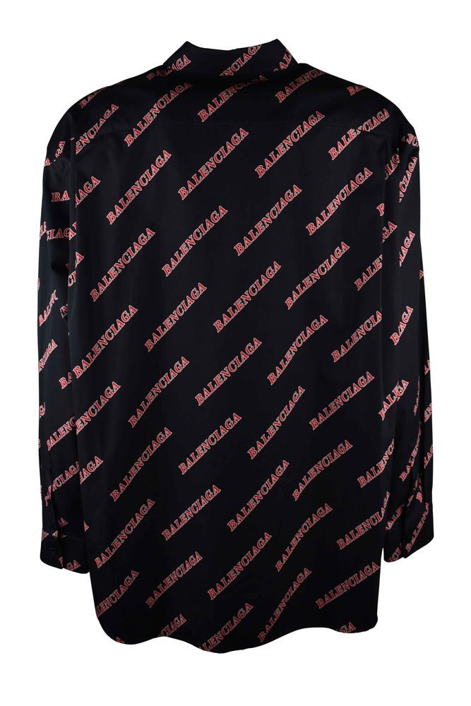 Balenciaga Monogram Cotton Shirt With Classic Collar