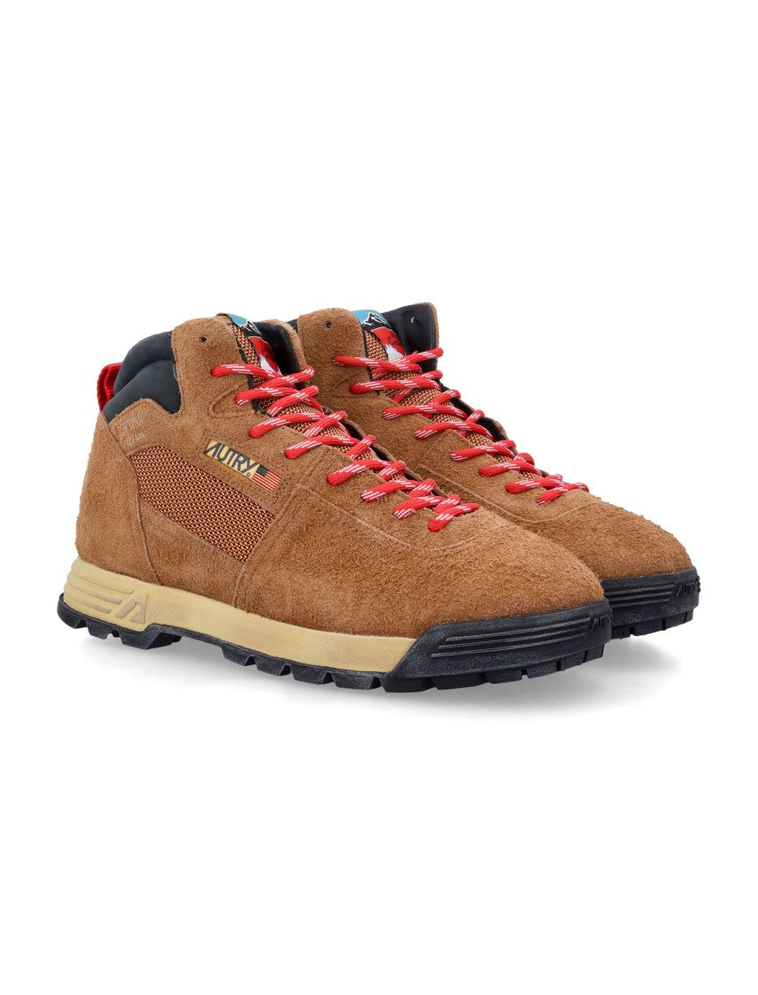 Autry Malga Mid Textured Suede Mid-Top Boots