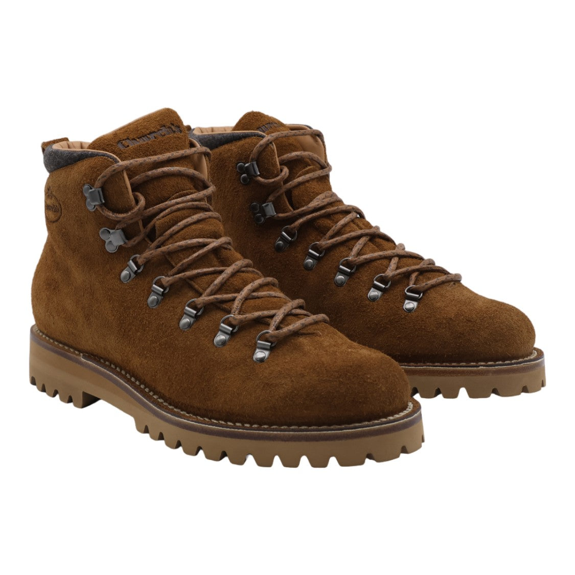 Church's Rugged Suede Boots With Padded Collar