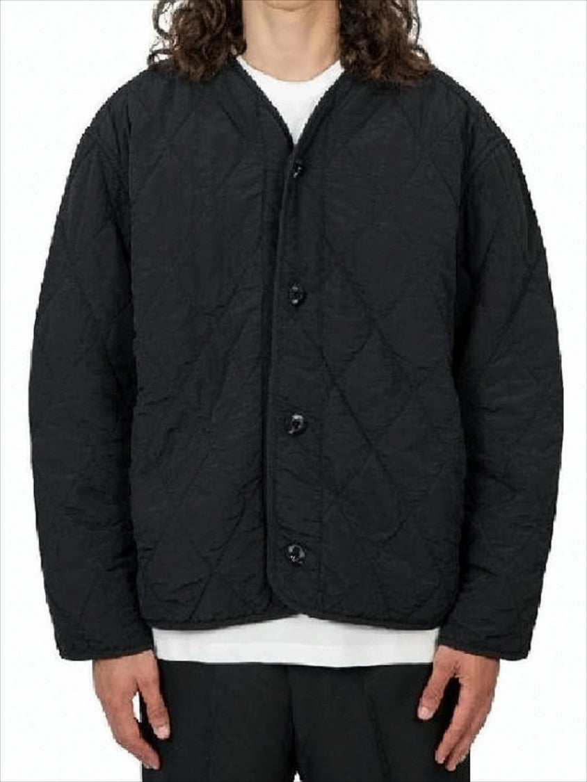 Oamc Quilted Diamond Pattern Jacket With Design