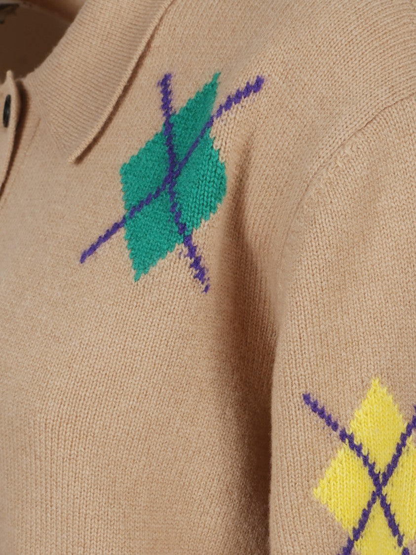 Msgm Long Sleeves Polo With Logo