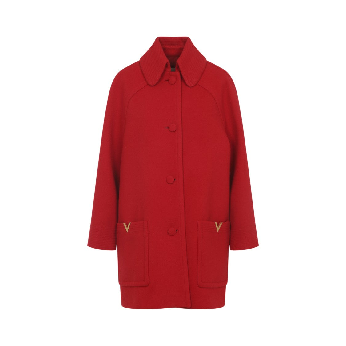 Valentino Red Virgin Wool Coat
