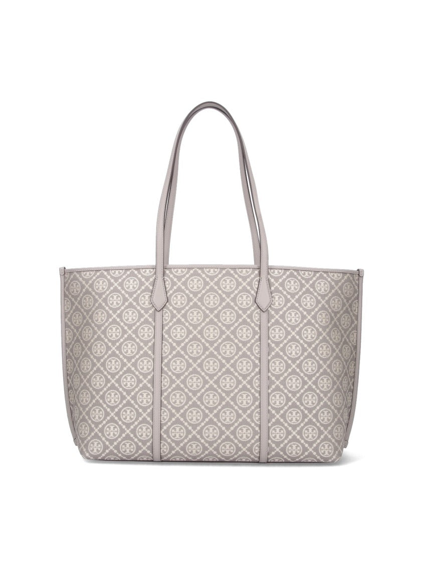 Tory Burch "Perry T" Shopper Bag – Grey